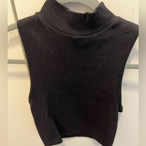 Black high neck tank top